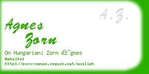 agnes zorn business card